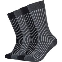CAMANO Socken ca-soft shadow bold stripes, Größe 43/46 in Grau