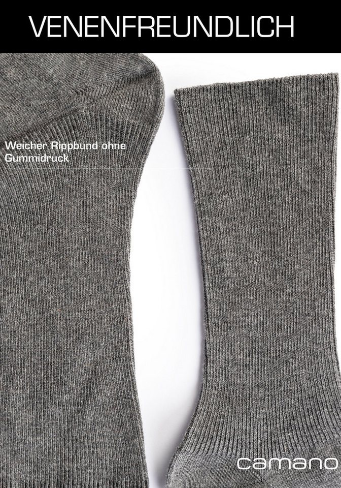 Camano Socken comfort (4-Paar, 4 Paar) superweiche Bündchen, venenfreundliche Socken – Bild 4 von 5