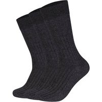 CAMANO Socken comfort fine rib, Größe 39/42 in Schwarz