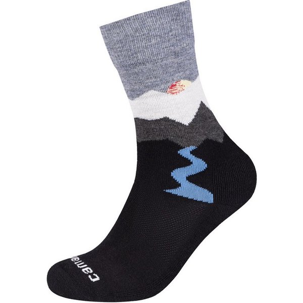 Camano Socken function verstärkt an Ferse und Spitze, Merino-Wollanteil, weiche Zehennaht