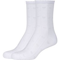 CAMANO Socken trachtn ajour silky, Größe 39/42 in Weiß