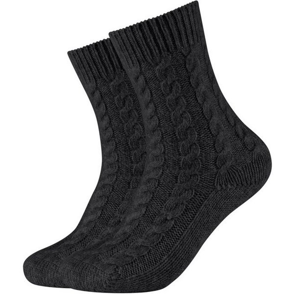 Camano Socken warm & cozy (2-Paar, 2 Paar) mit Zopfmuster