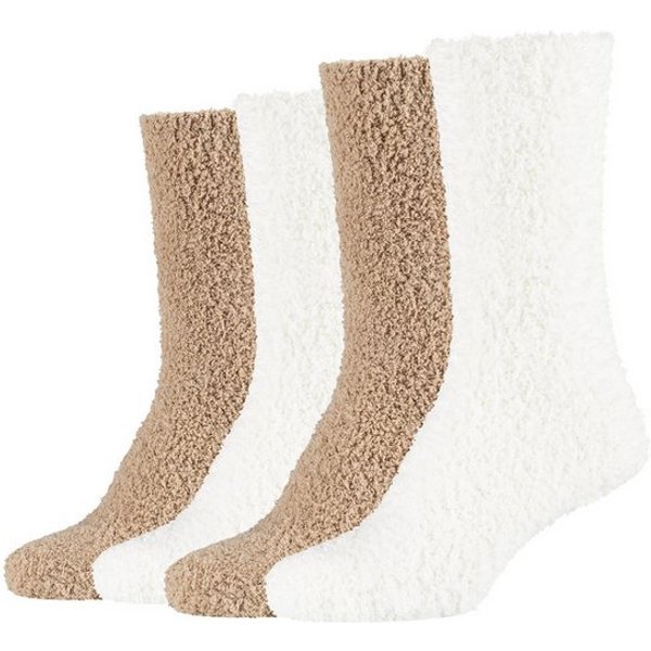 Camano Socken warm & cozy (4-Paar, 4 Paar) Crew-Schnitt, mit weichem Bund ohne Gummidruck, warme Kuschelqualität