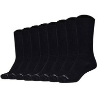 CAMANO Camano Unisex Socken, 8er Pack - Diabetic Socks, Diabetiker-Socken, einfarbig, Größe 35-38 in Schwarz