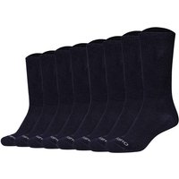 CAMANO Camano Unisex Socken, 8er Pack - Diabetic Socks, Diabetiker-Socken, einfarbig, Größe 35-38 in Blau