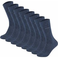 CAMANO Camano Unisex Socken - Soft Socks, einfarbig, 8er Pack, Größe 35-38 in Blau
