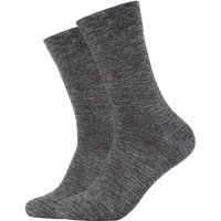 CAMANO Camano Unisex Soft Socken (Doppelpack), Größe 43-46 in Grau