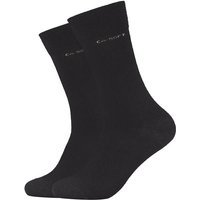 CAMANO Camano Unisex Soft Socken (Doppelpack), Größe 35-38 in Schwarz