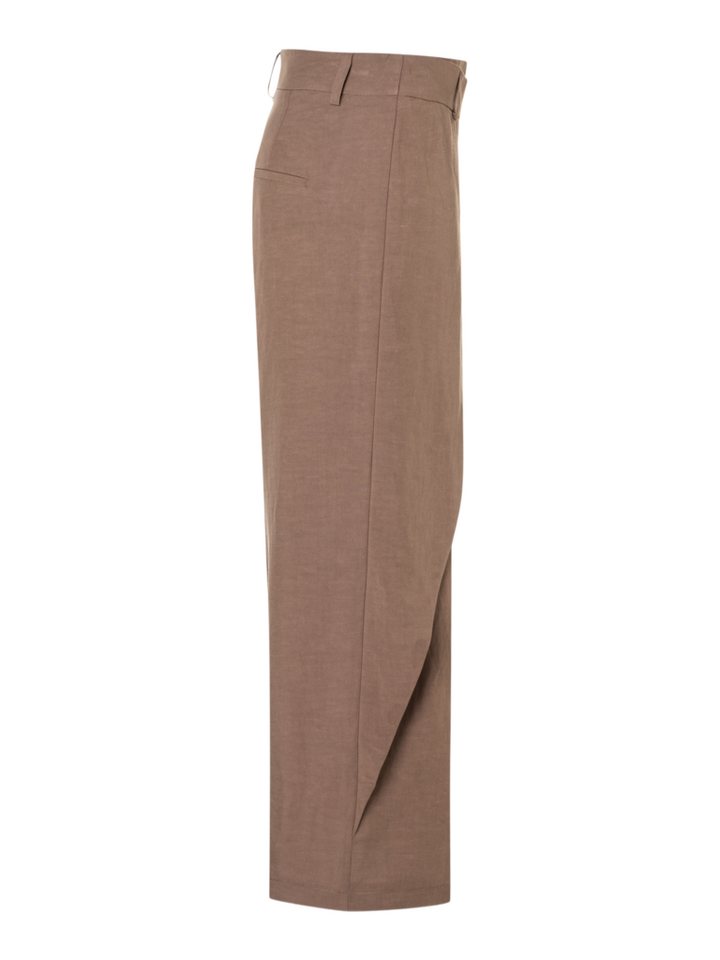 Cambio Stoffhose braun,Casual,Leinen,Unifarben,Regular Fit – Bild 3 von 5