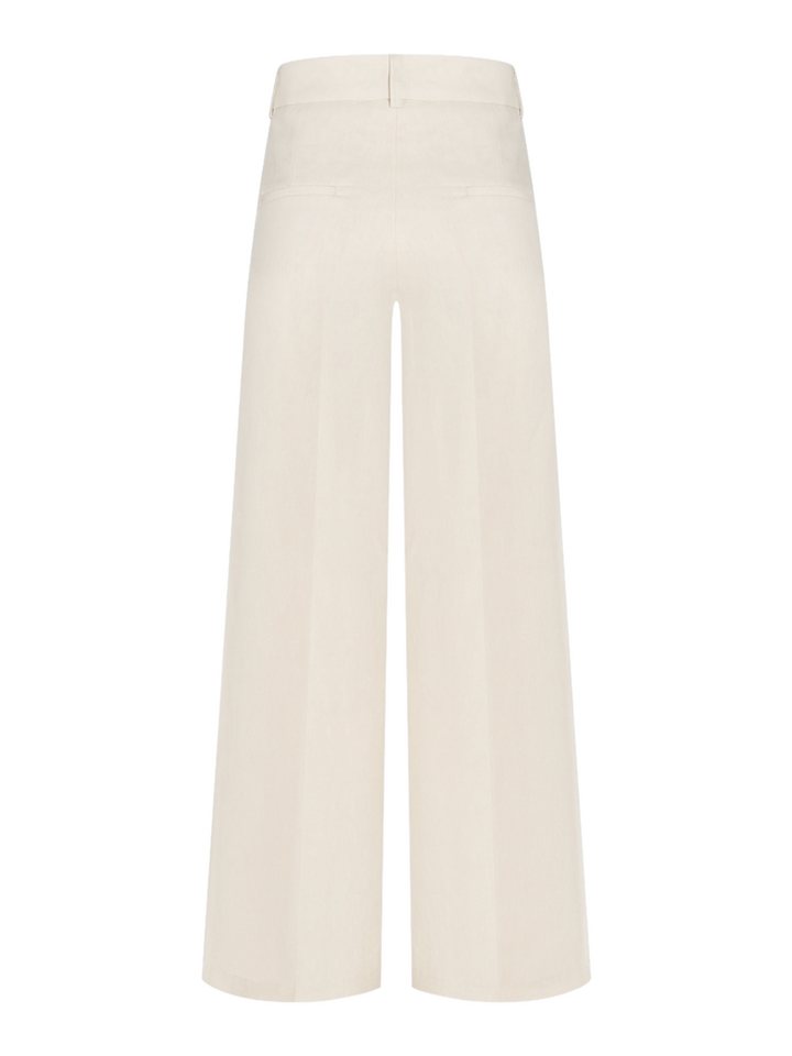 Cambio Stoffhose weiß,Casual,Leinen,Unifarben,Wide Leg,Mittel – Bild 2 von 2