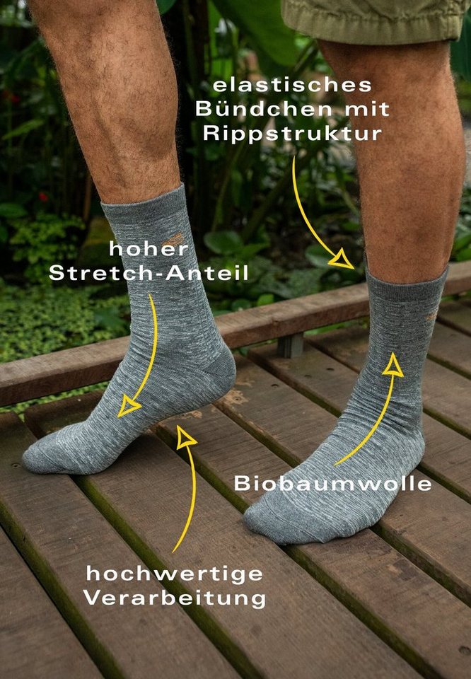 camel active Freizeitsocken im 6er-Pack (6-Paar, 6 Paar) Logoprägung – Bild 5 von 5