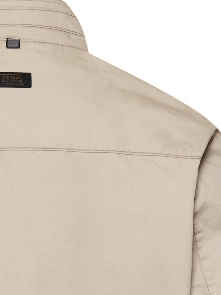 camel active Funktionsjacke natur,Casual,Baumwolle,Unifarben,Stehkragen,Lang,Regular Fit – Bild 4 von 4