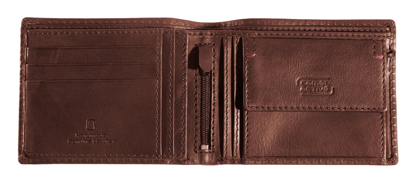 camel active Geldbörse Salamanca, Portemonnaie, Geldbeutel mit kontrastreichem Handstich-Detail – Bild 2 von 3