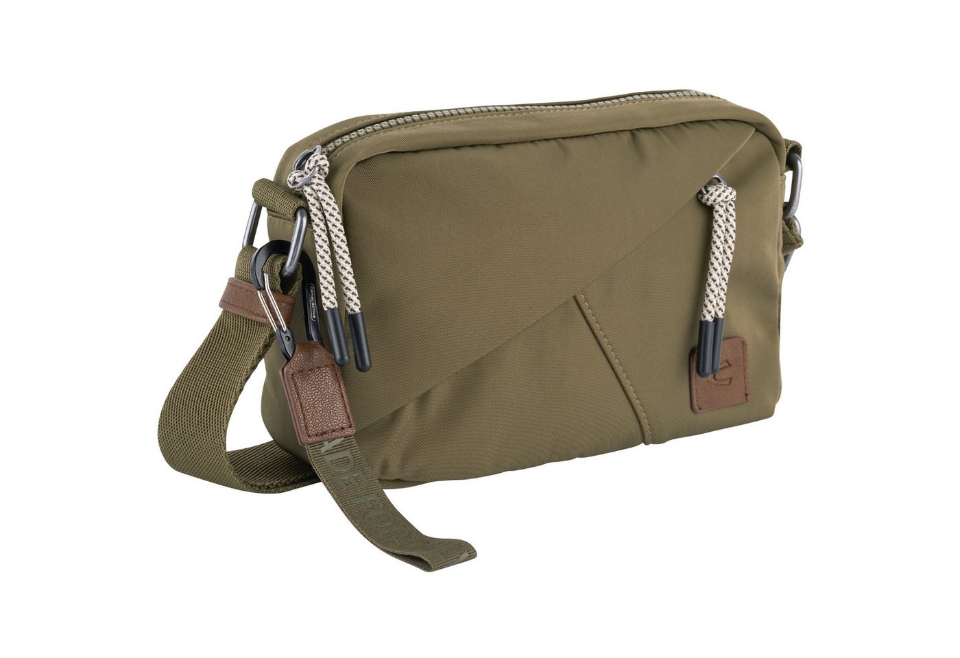 camel active Handtasche Aurum (Set, 2-tlg., abnehmbare Anhänger), aus recyceltem Polyester in Nylonstruktur, leicht & mit feinen Details – Bild 3 von 5