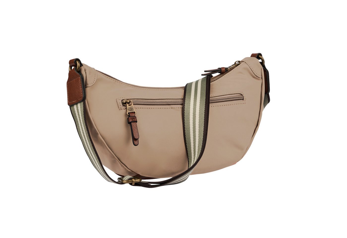 camel active Handtasche Bari, aus hochwertigem matten Nylon mit gestreiftem Gewebeband – Bild 4 von 5