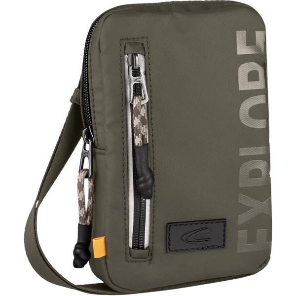 camel active Handytasche Explore, wasserabweisendes recyceltes Nylon und reflektierende Reißverschlüsse