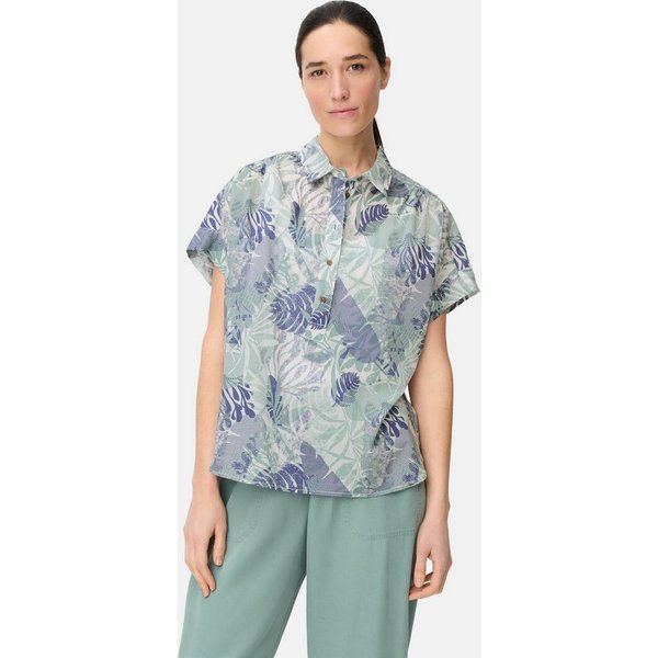 camel active Hemdbluse aus reiner Baumwolle Kurzarm Allover Print