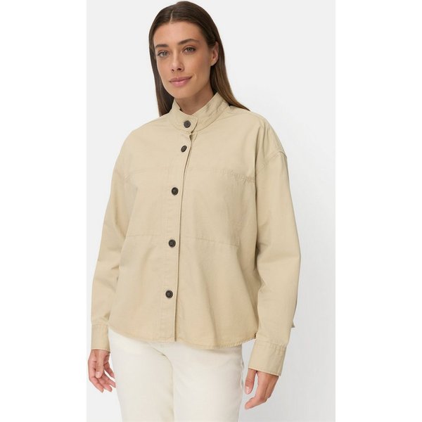 camel active Hemdbluse mit Stehkragen Langarm unifarben