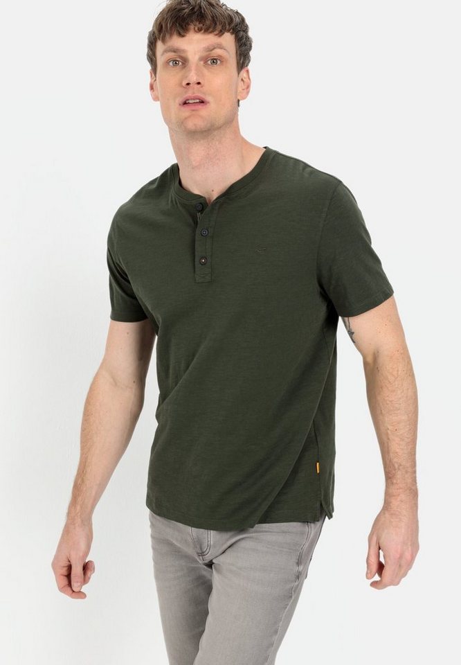 camel active Henleyshirt aus reiner Baumwolle Kurzarm – Bild 4 von 5