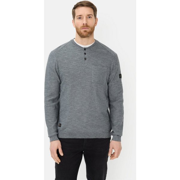 camel active Henleyshirt mit Henley Kragen Langarm
