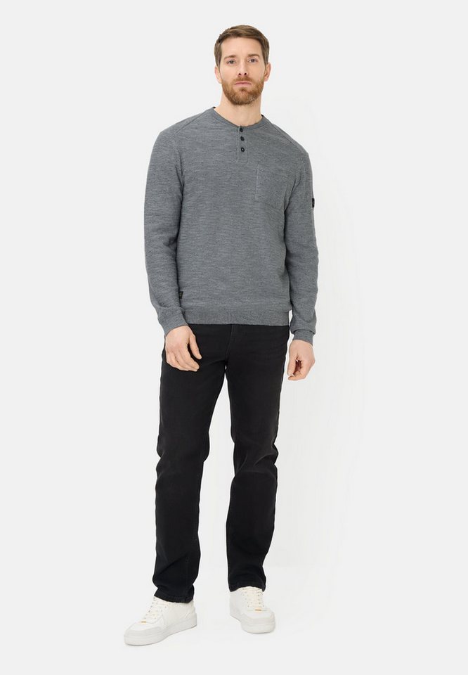camel active Henleyshirt mit Henley Kragen Langarm – Bild 3 von 5