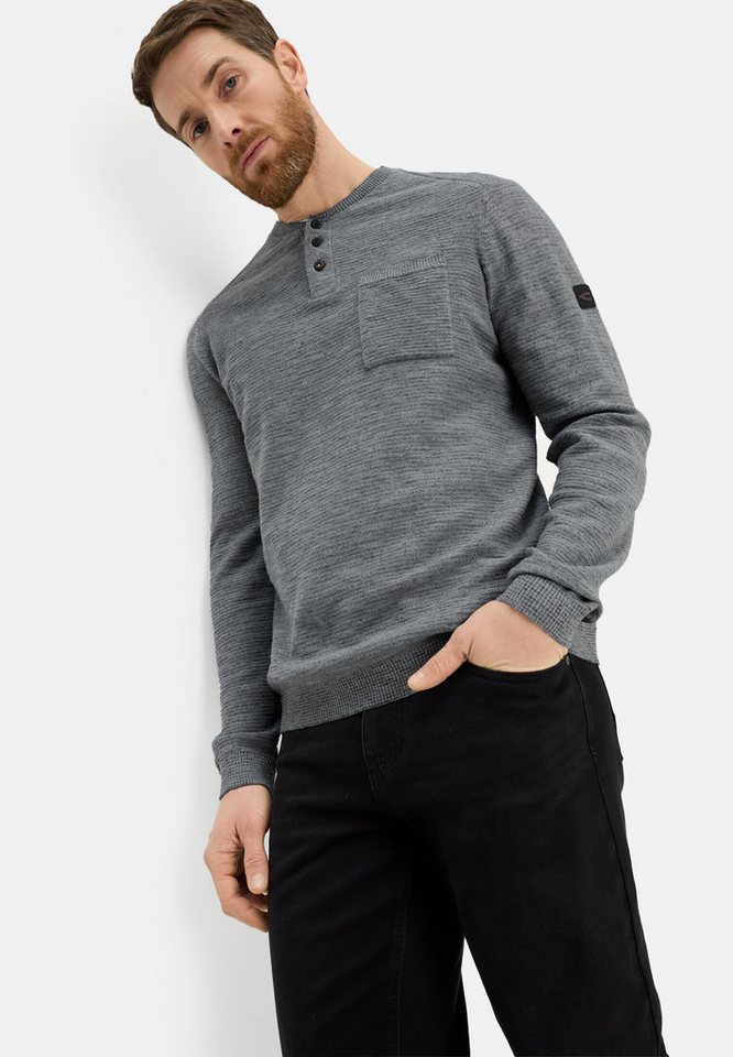 camel active Henleyshirt mit Henley Kragen Langarm – Bild 4 von 5