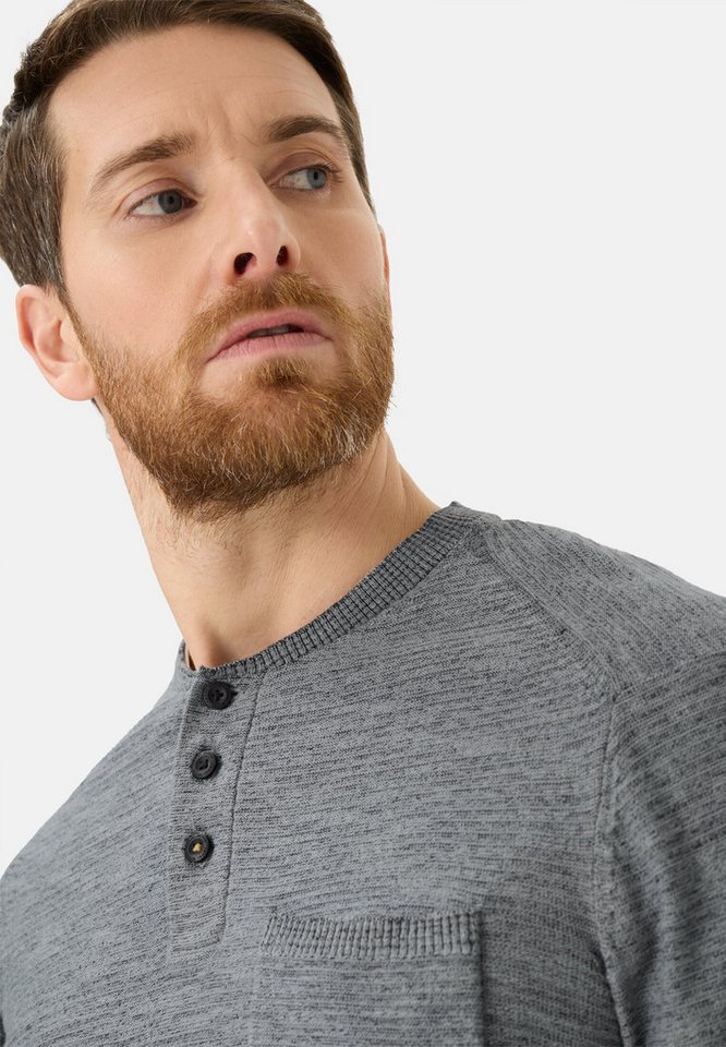camel active Henleyshirt mit Henley Kragen Langarm – Bild 5 von 5