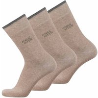 CAMEL ACTIVE camel active Herren Socken, 3er Pack - Basic Socken, Baumwolle, Größe 43-46 in Beige