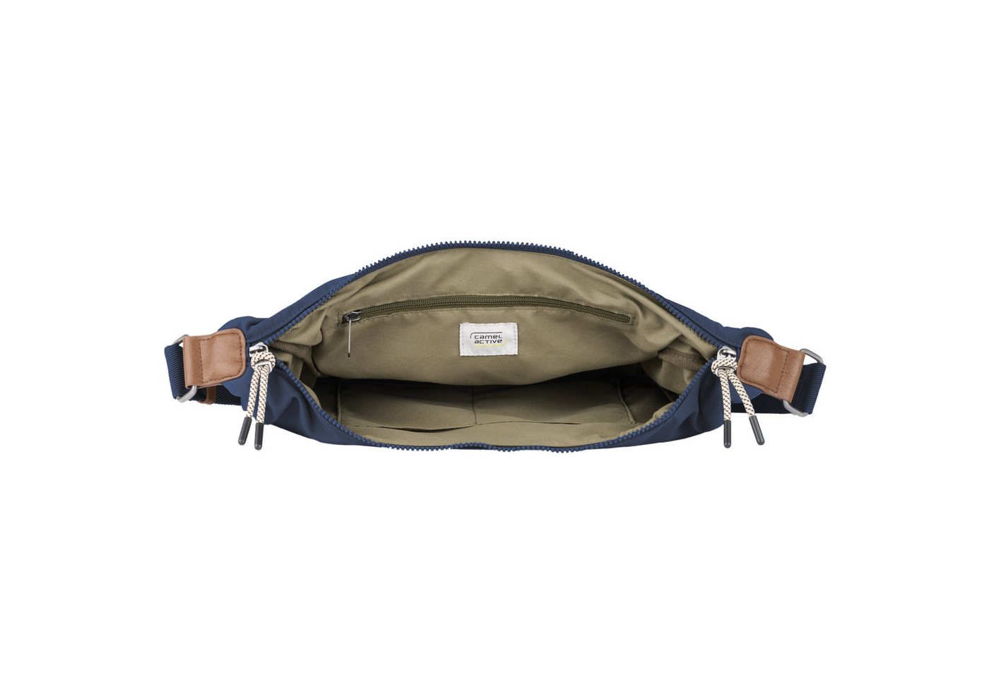 camel active Hobo Aurum (Set, 2-tlg., abnehmbare Anhänger), aus recyceltem Polyester in Nylonstruktur, leicht & mit feinen Details – Bild 4 von 5