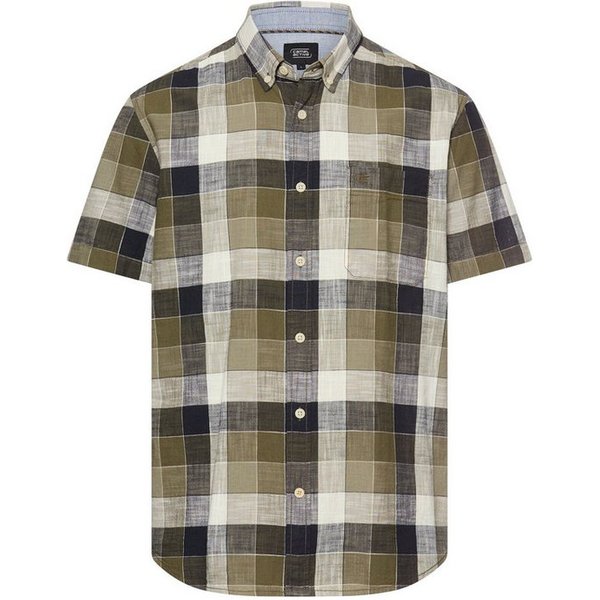 camel active Karohemd Kurzarm, mit Button-Down-Kragen