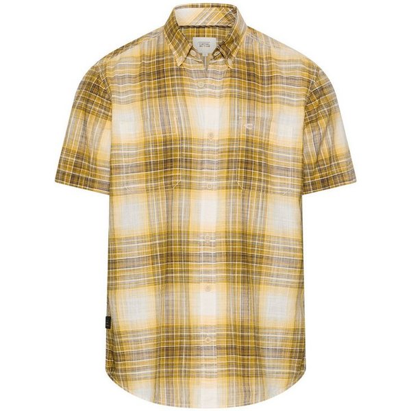 camel active Karohemd kurzarm, mit Button-Down-Kragen