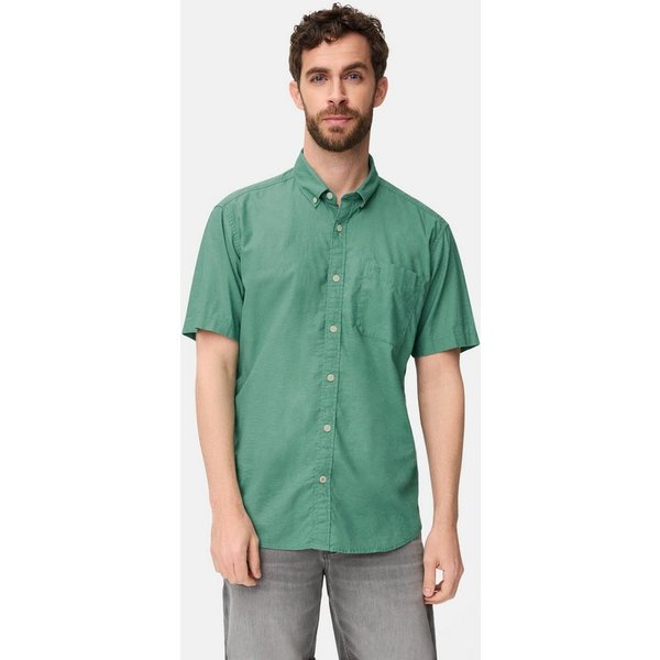 camel active Kurzarmhemd aus Leinenmix Kurzarm Button-Down