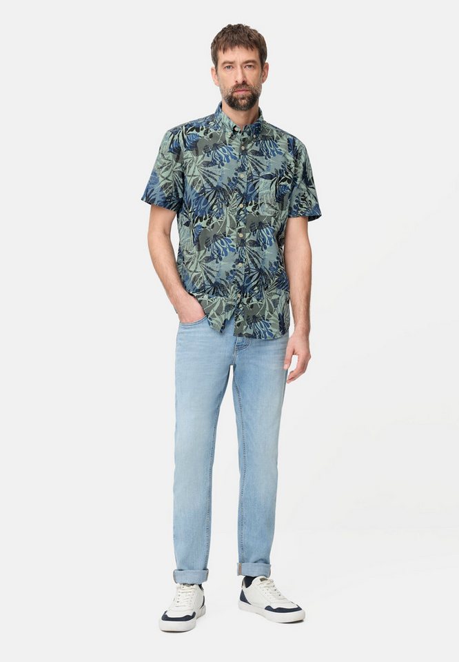 camel active Kurzarmhemd aus reiner Baumwolle Kurzarm Button-Down – Bild 3 von 5