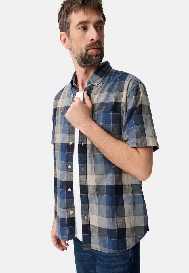 camel active Kurzarmhemd aus reiner Baumwolle Kurzarm Button-Down – Bild 4 von 5
