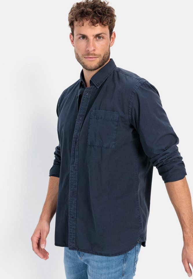 camel active Langarmhemd aus reiner Baumwolle Langarm Button-Down – Bild 4 von 5