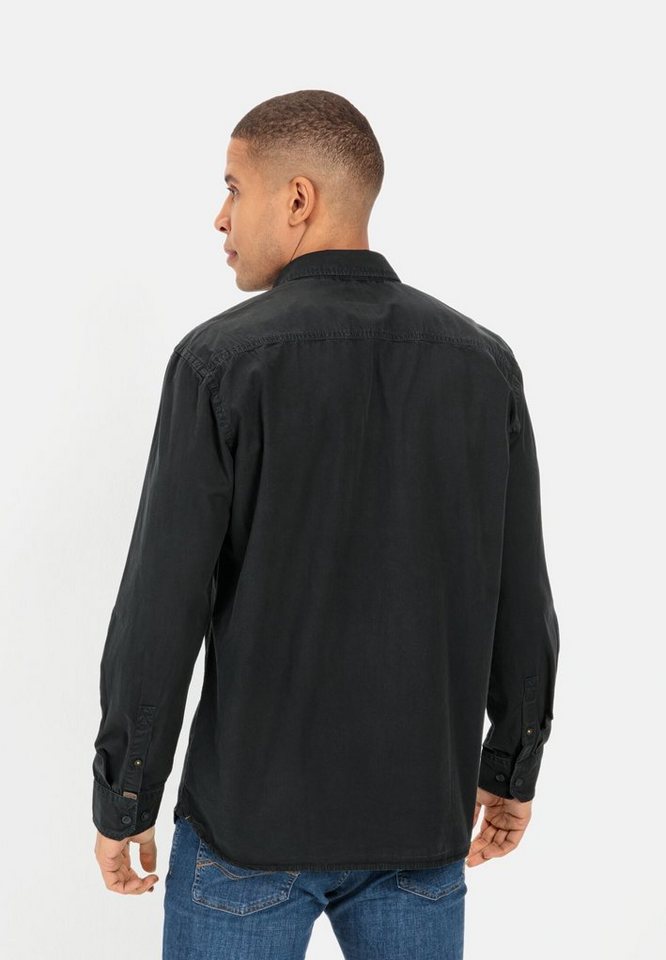 camel active Langarmhemd aus reiner Baumwolle Langarm Button-Down – Bild 2 von 5