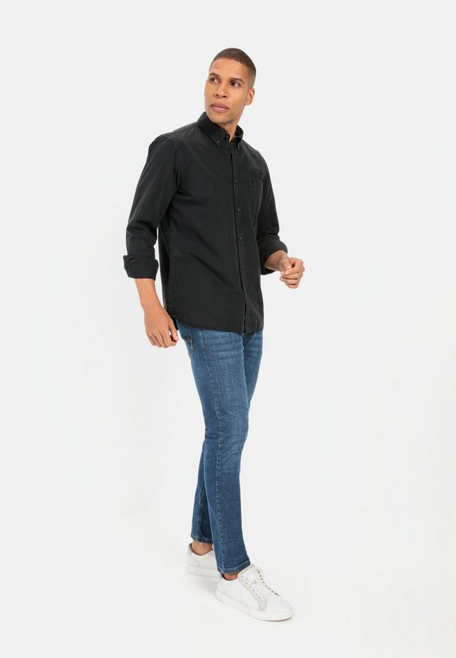 camel active Langarmhemd aus reiner Baumwolle Langarm Button-Down – Bild 3 von 5