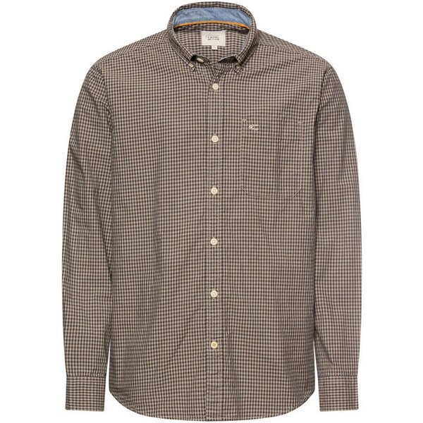 camel active Langarmhemd kariert, mit Button-Down-Kragen