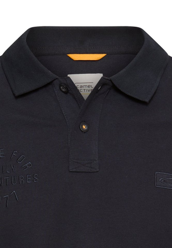 camel active Poloshirt normale Passform, kurze Ärmel, unifarbenes Design, mit Polokragen – Bild 4 von 5