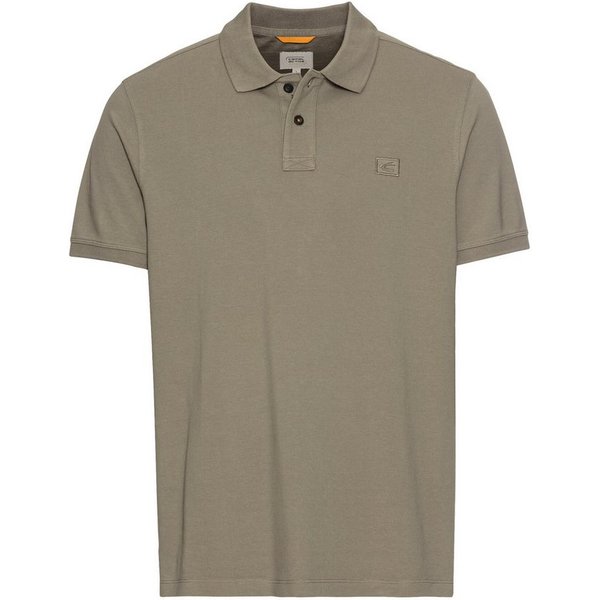 camel active Poloshirt normale Passform, Polokragen, 2-Knopf-Form, mit Logo-Stickerei