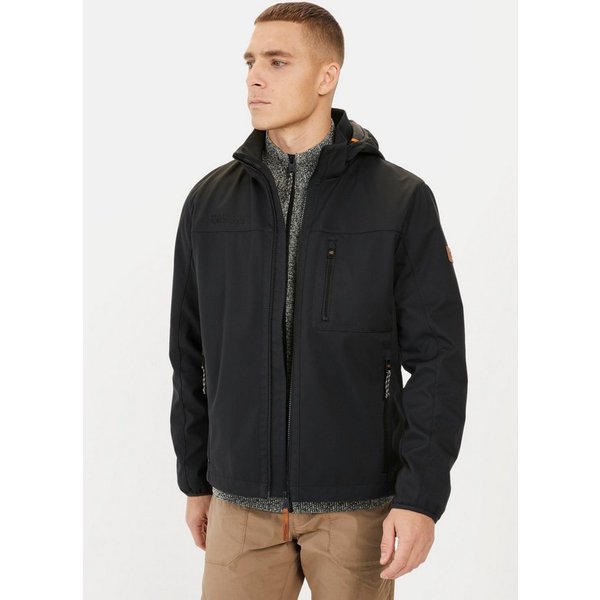 camel active Softshelljacke mit abnehmbarer Kapuze Langarm Reflektierende Details