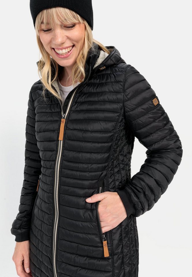 camel active Steppjacke aus recyceltem Polyamid Langarm Markenlogo – Bild 4 von 5