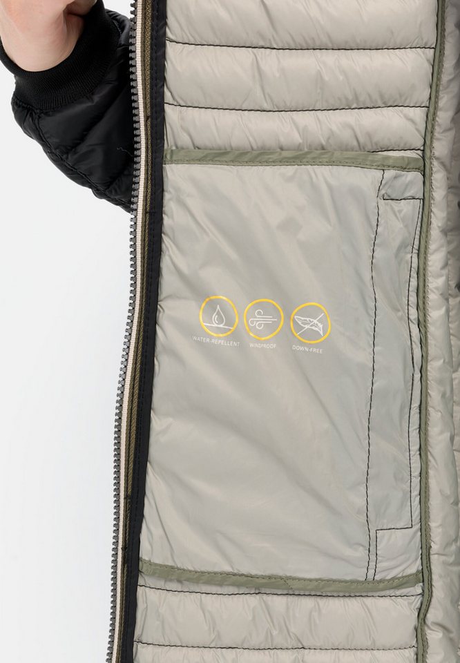 camel active Steppjacke aus recyceltem Polyamid Langarm Markenlogo – Bild 5 von 5
