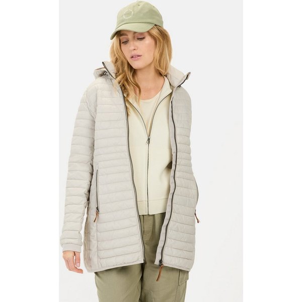camel active Steppjacke aus recyceltem Polyamid Langarm Markenlogo