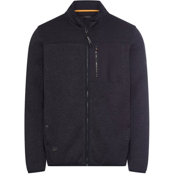 camel active Strickfleecejacke mit Stehkragen und Reißverschluss
