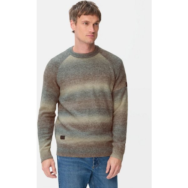camel active Strickpullover mit Raglanärmeln Langarm Markenlogo
