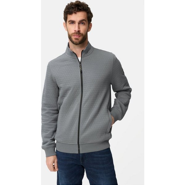 camel active Sweatjacke mit seitlichen Taschen Langarm