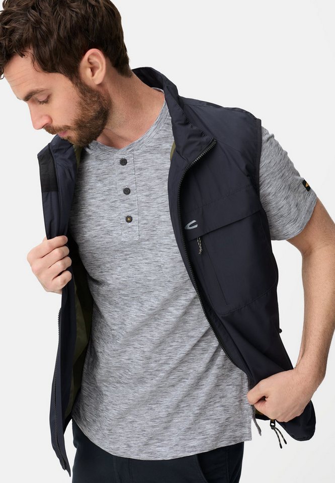 camel active T-Shirt mit Knopfleiste Kurzarm – Bild 4 von 5