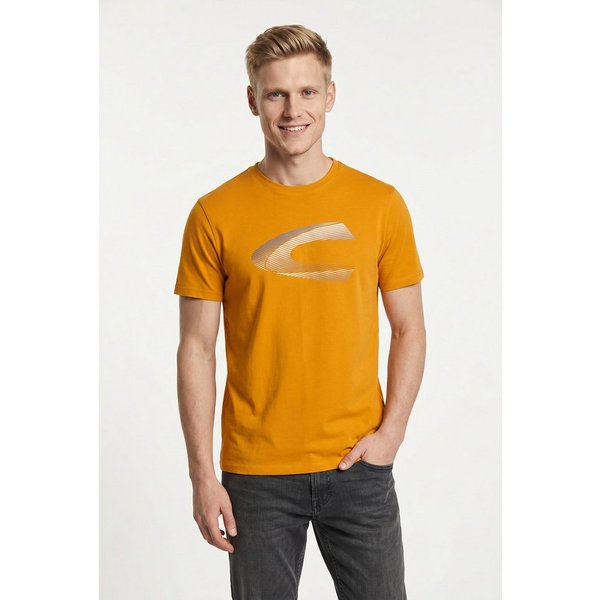 camel active T-Shirt mit Logo Print