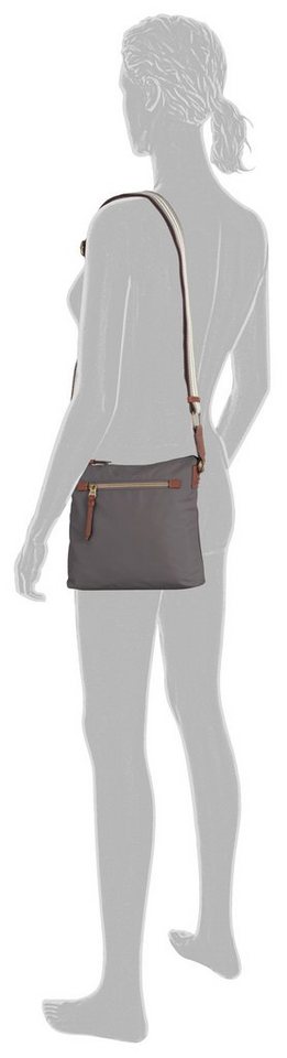camel active Umhängetasche Bari, aus hochwertigem matten Nylon mit gestreiftem Gewebeband – Bild 2 von 3